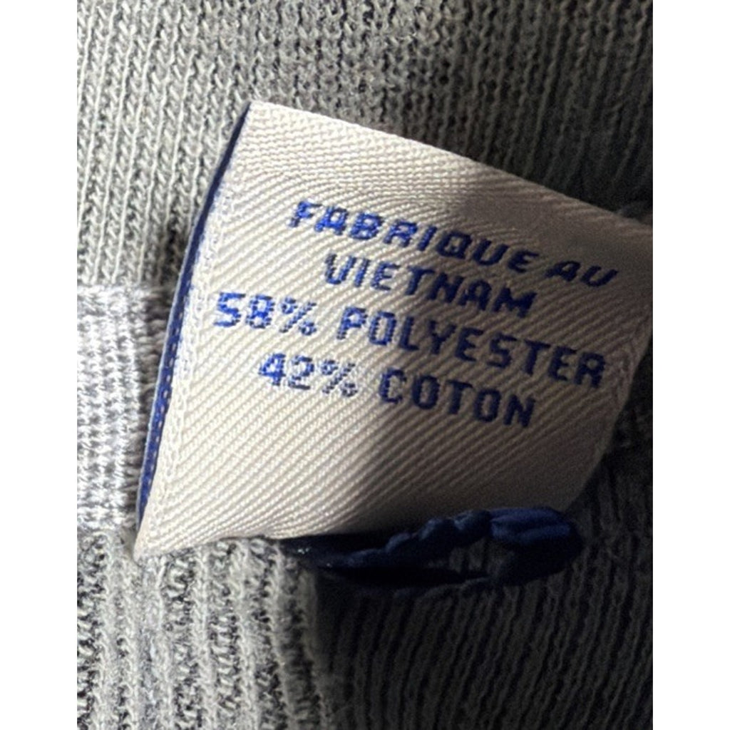 Tommy Bahama 1/4 Snap Men's Large Sweater Mock Neck Soft Pullover Gray Henley