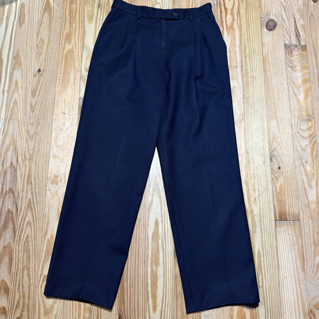 Vintage Burberry Pants Mens EU 44 blue Tailored Trousers Made in Italy 28x27