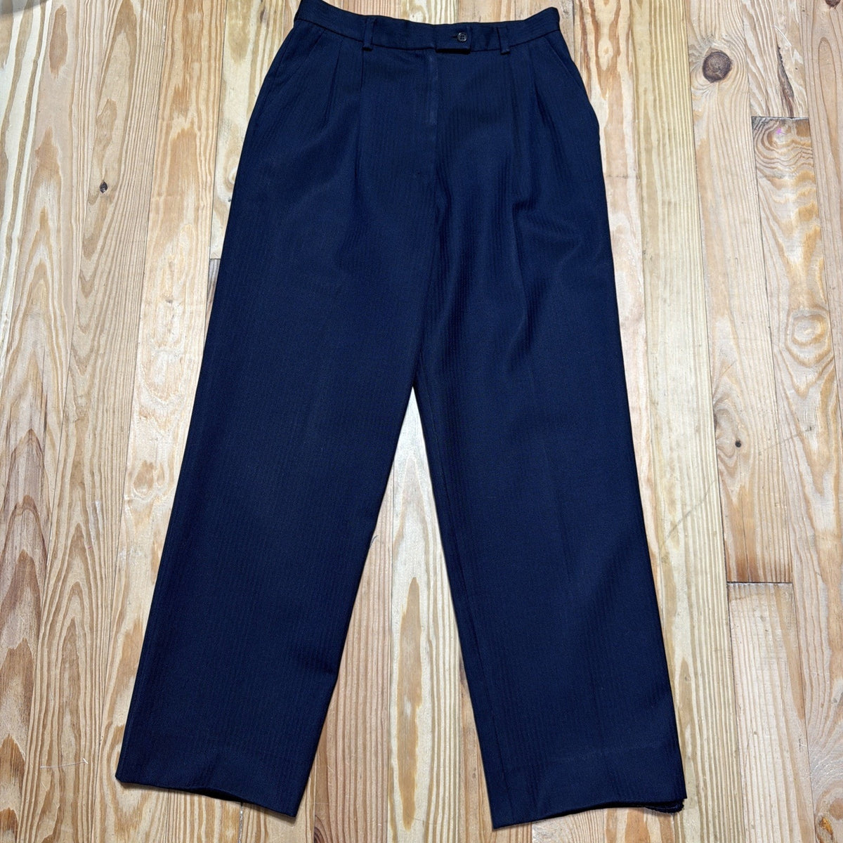 Vintage Burberry Pants Mens EU 44 blue Tailored Trousers Made in Italy 28x27