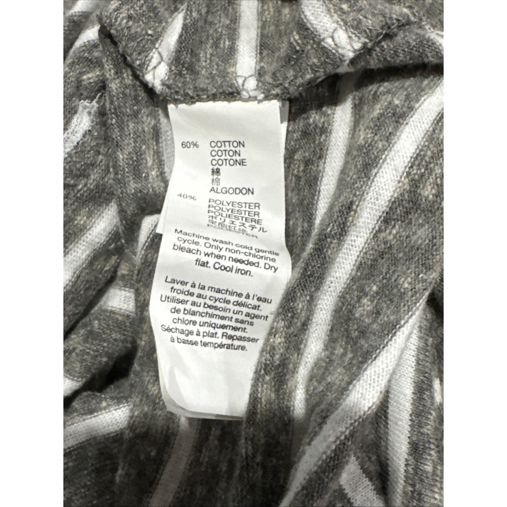 GAP Grey White Stripe Sleeveless Cotton Summer Sun Dress M 34” Soft and Comfy