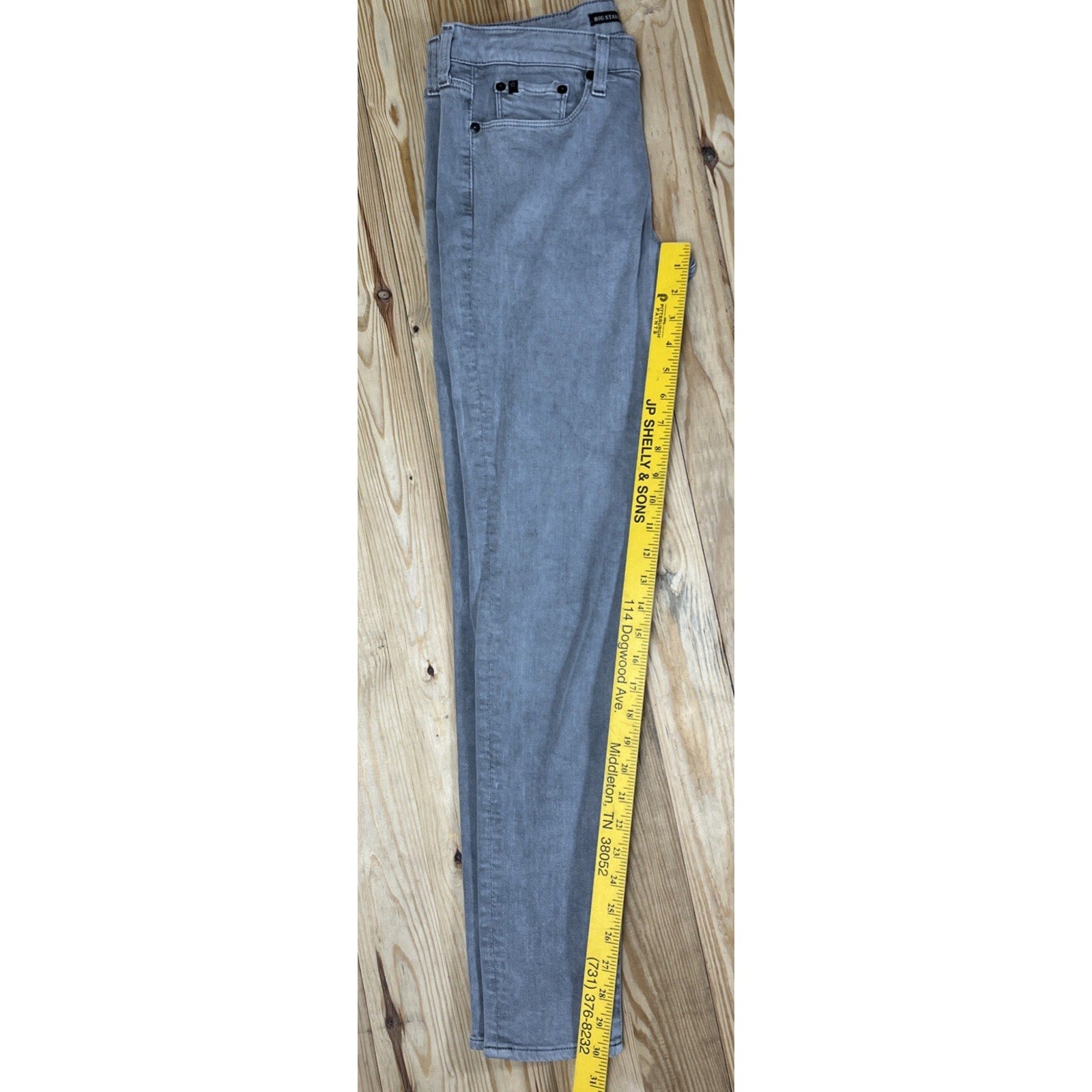 Big Star Alex Skinny Jeans Womens Size 29 Denim Grey Stretch