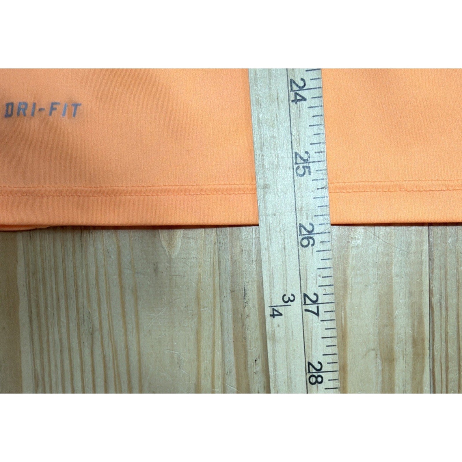 NIKE Womens Size Small DRI-FIT Miler Running/Yoga/Gym Shirt-Orange