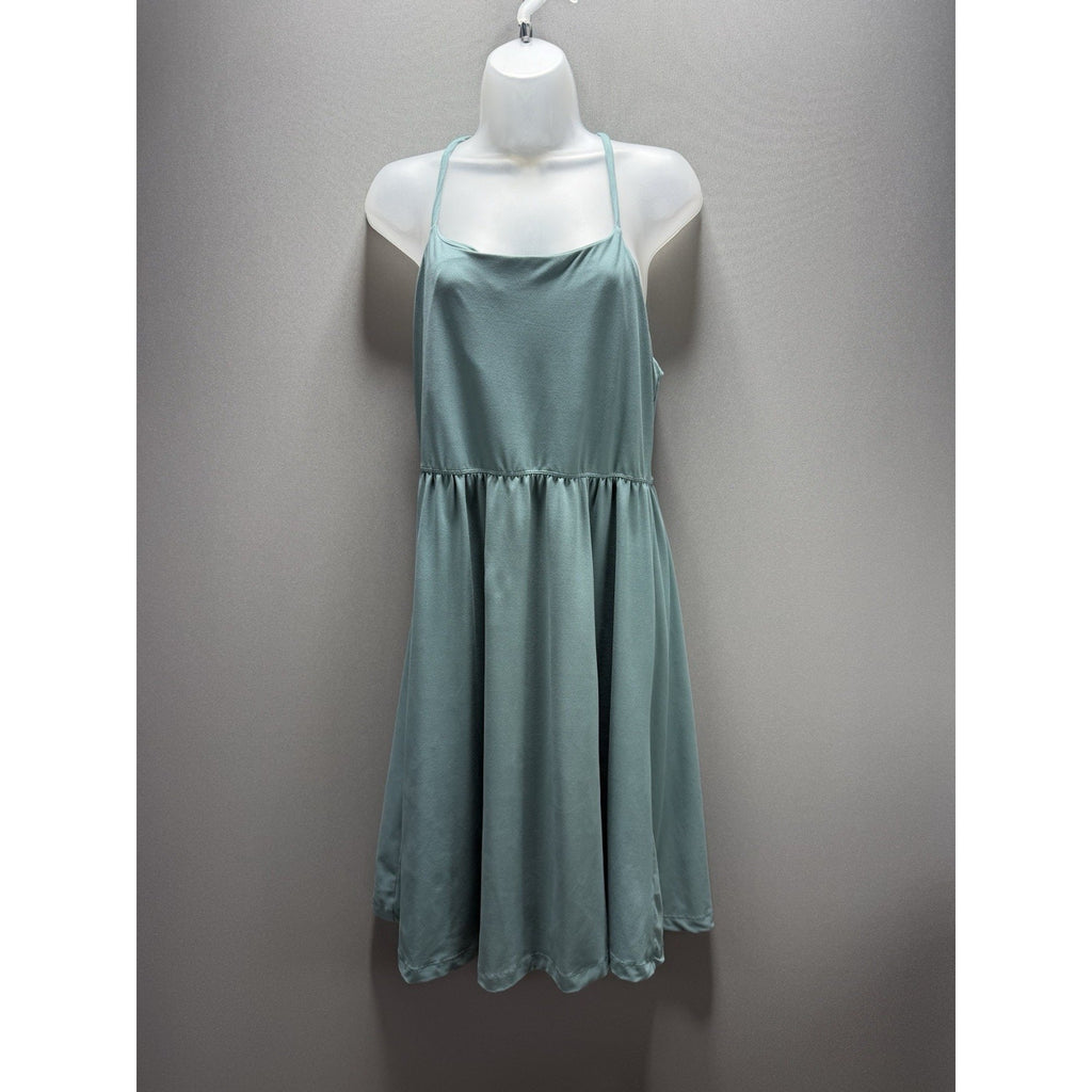 Rae Mode Dress Womens 1X Mint Green Racerback Swing A-Line Stretch Casual