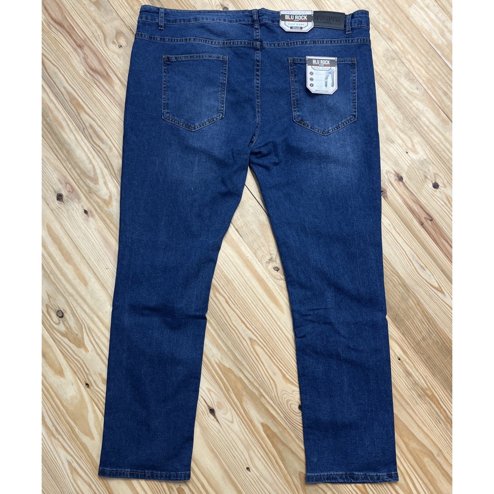 Blu Rock Men's Flex 4-Way Stretch Slim Fit Jeans Medium Wash Size 42x32 NWT