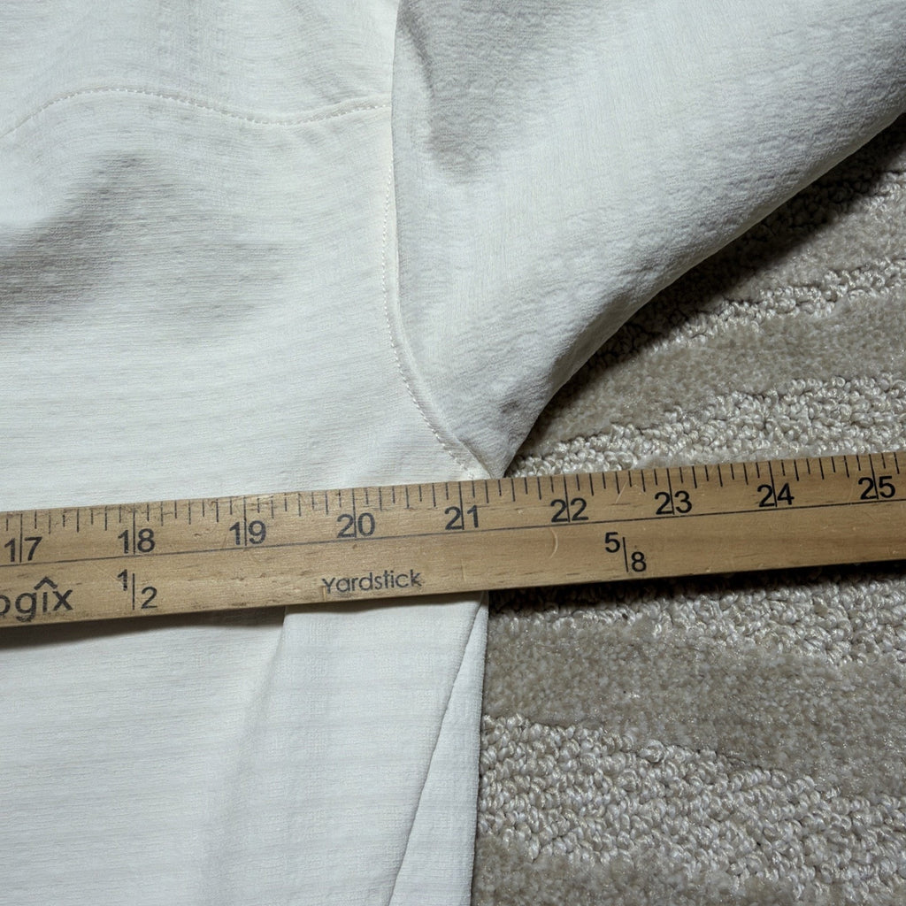 The North Face Women's Tekware Grid 1/4 Zip Jacket White Dune Size Small Stretch