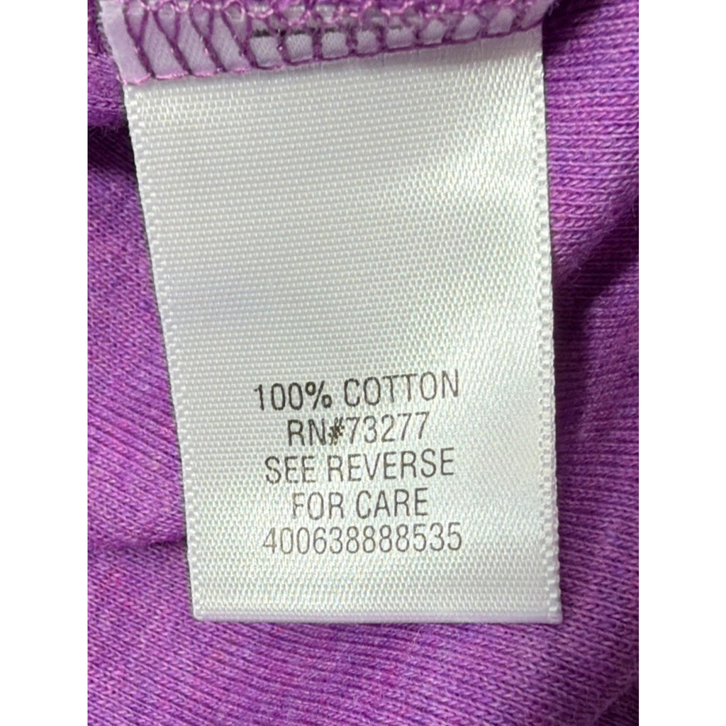 Croft Barrow Zip Shoulder Detail 3/4 Sleeve Top Woman's L Solid Purple New