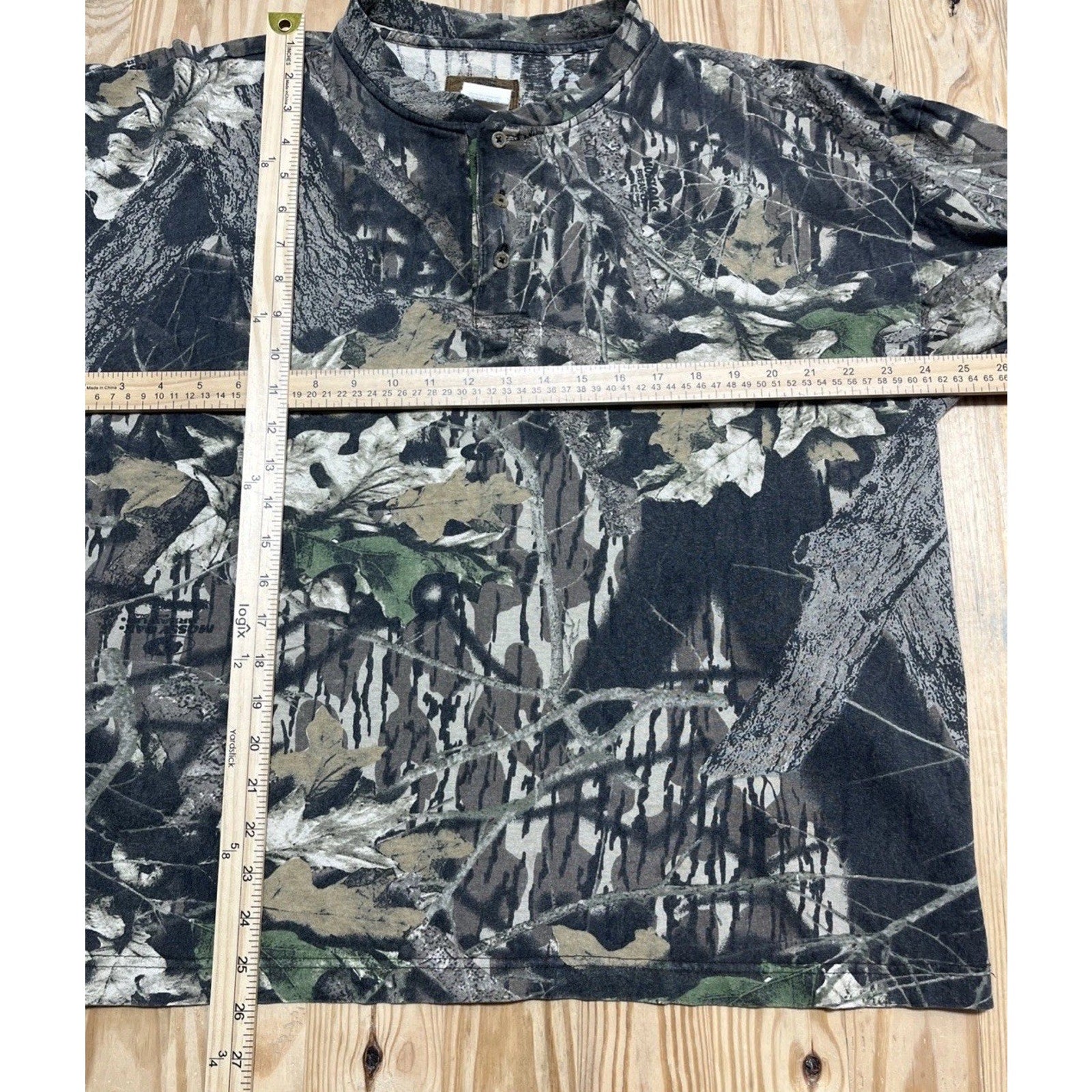 Vintage Mossy Oak Duxbak Full Foliage Long Sleeve Shirt Mens XL Mock Neck