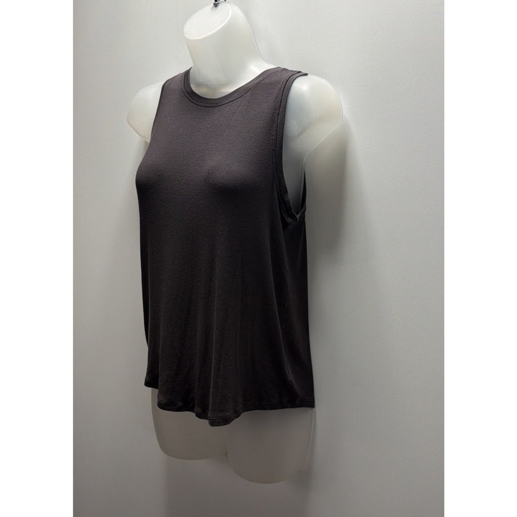 Athleta Tank Top Womens XS Gray Ribbed Soft Sleeveless Active Athletic