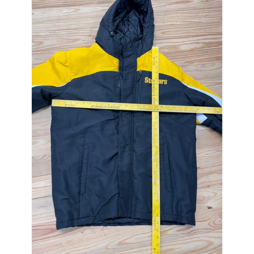 NFL Pittsburgh Steelers Jacket Full Zip Hooded Coat Men’s Size Medium
