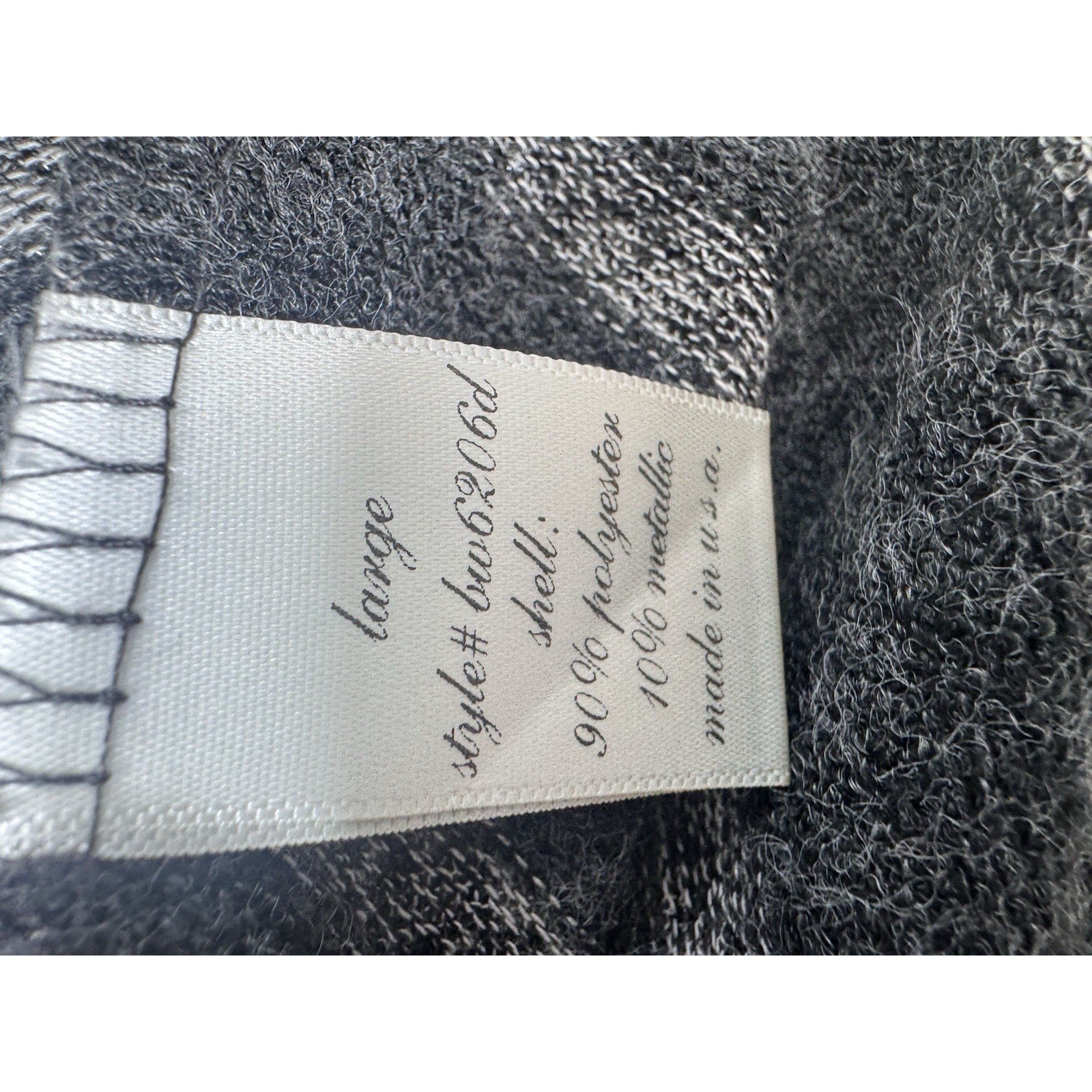 Dina Be Gray Striped Sharkbite Hem Tunic Sweater Dress Women’s Large Long Sleeve