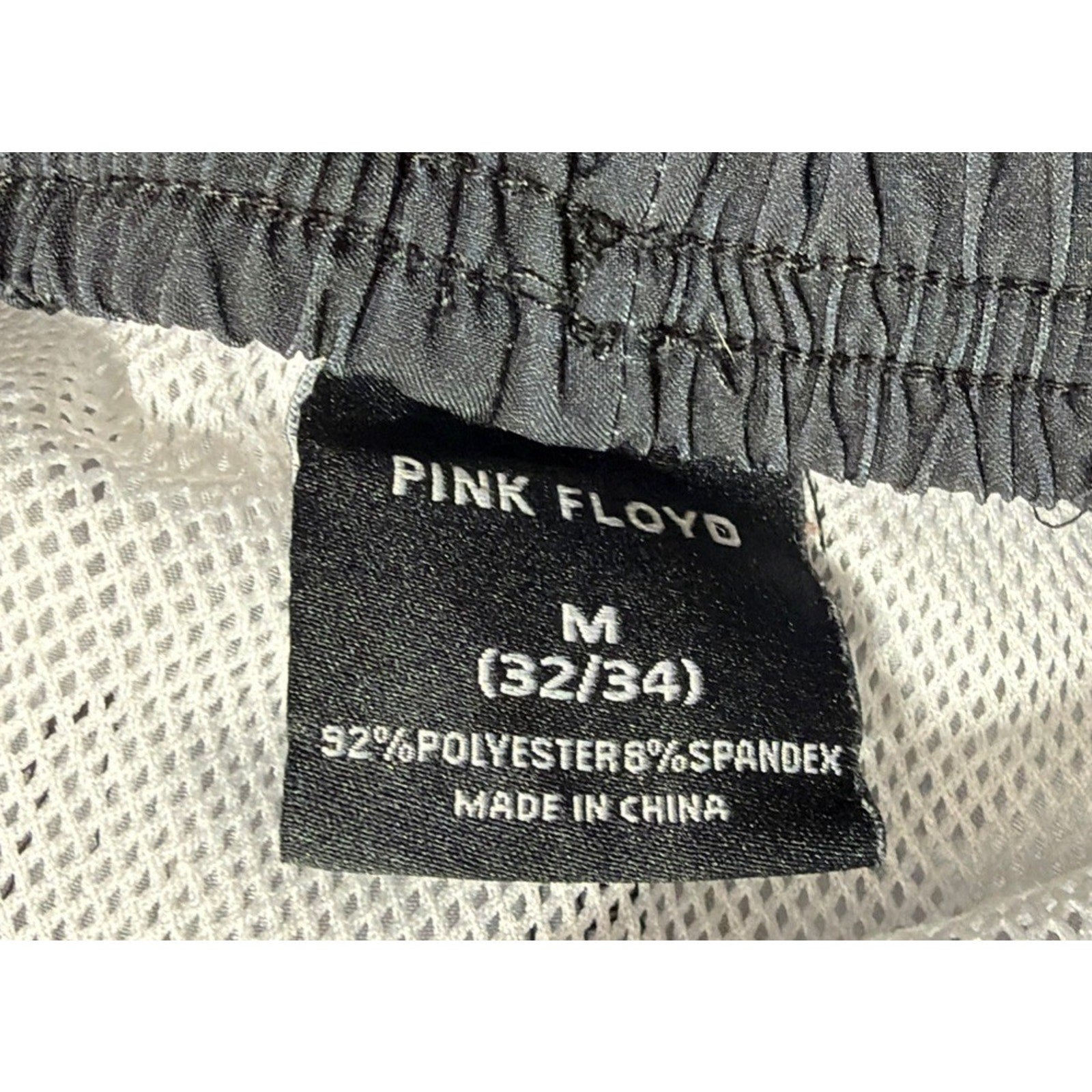 Pink Floyd Swim Shorts Trunks M 32-34 Pockets, Mesh Lined, Elastic & Drawstring