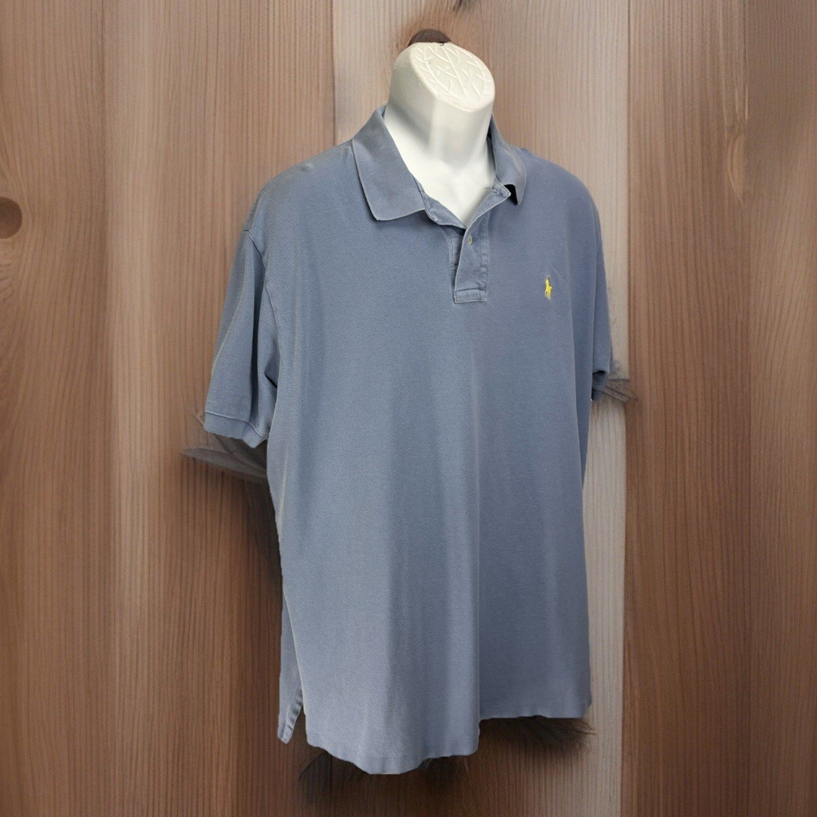 Polo Ralph Lauren Custom Fit Yellow Pony Polo Shirt Men's Size XL