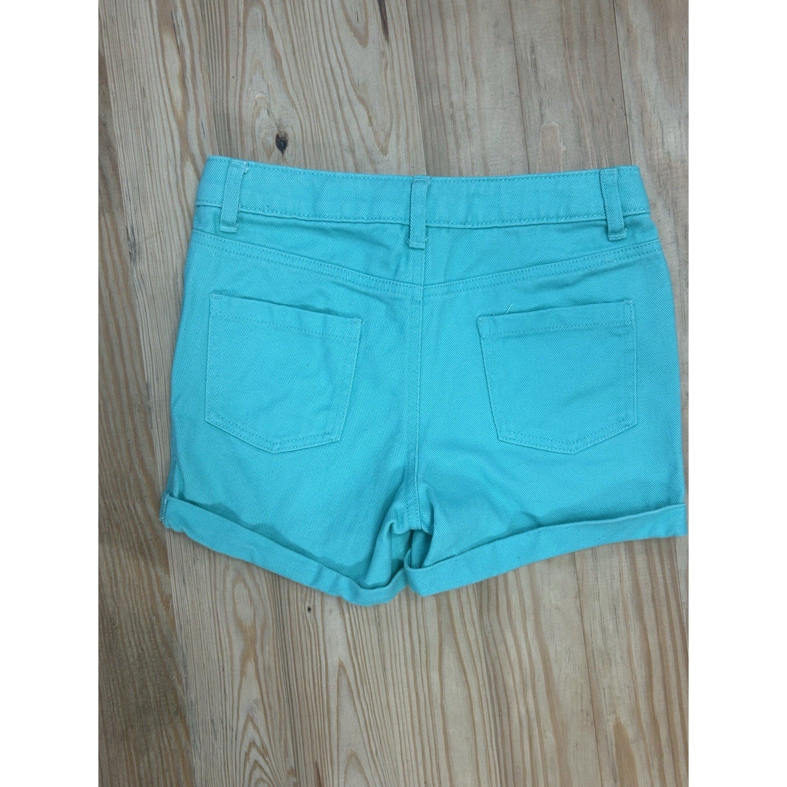 Womens CHEROKEE Cuffed Shorts Surf Green Sz L/G 10-12 Excellent