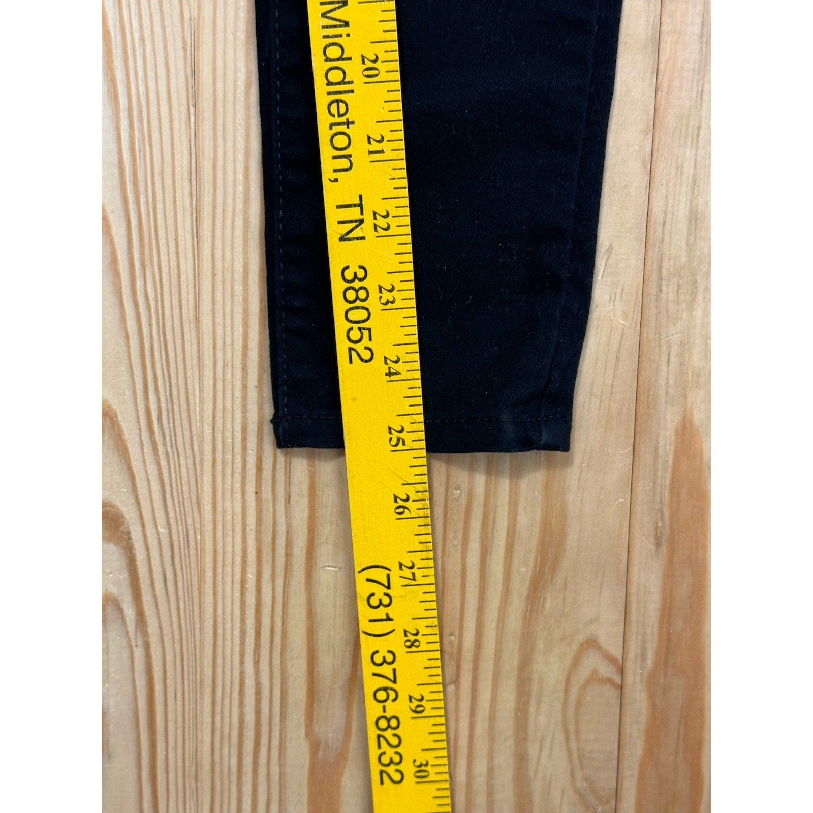 Jordache Girls High Rise Super Skinny Black Jeans Size 12 Snap Closure