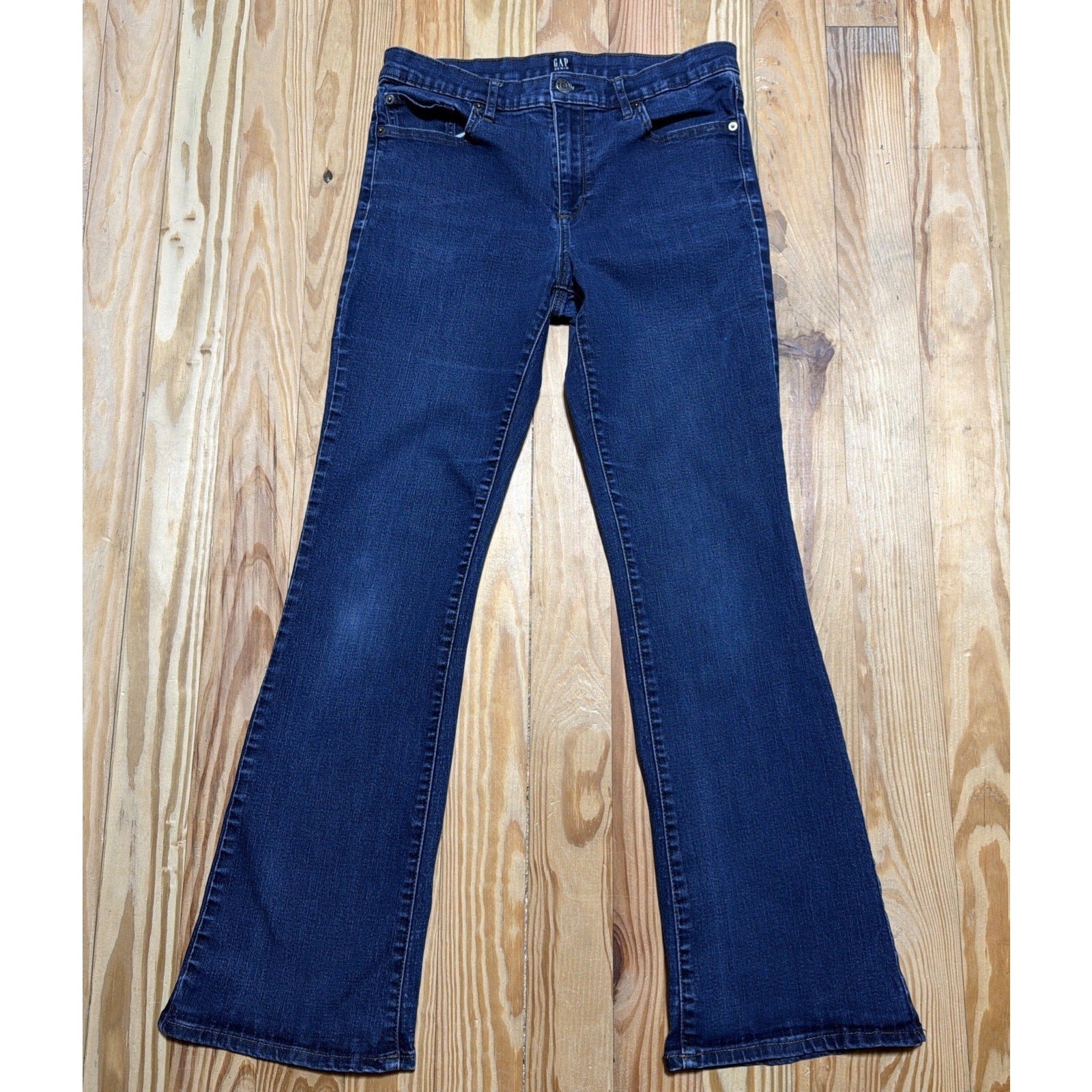 GAP Denim Jeans Womens 31x31 Regular Perfect Boot Dark Wash Stretch Jeans