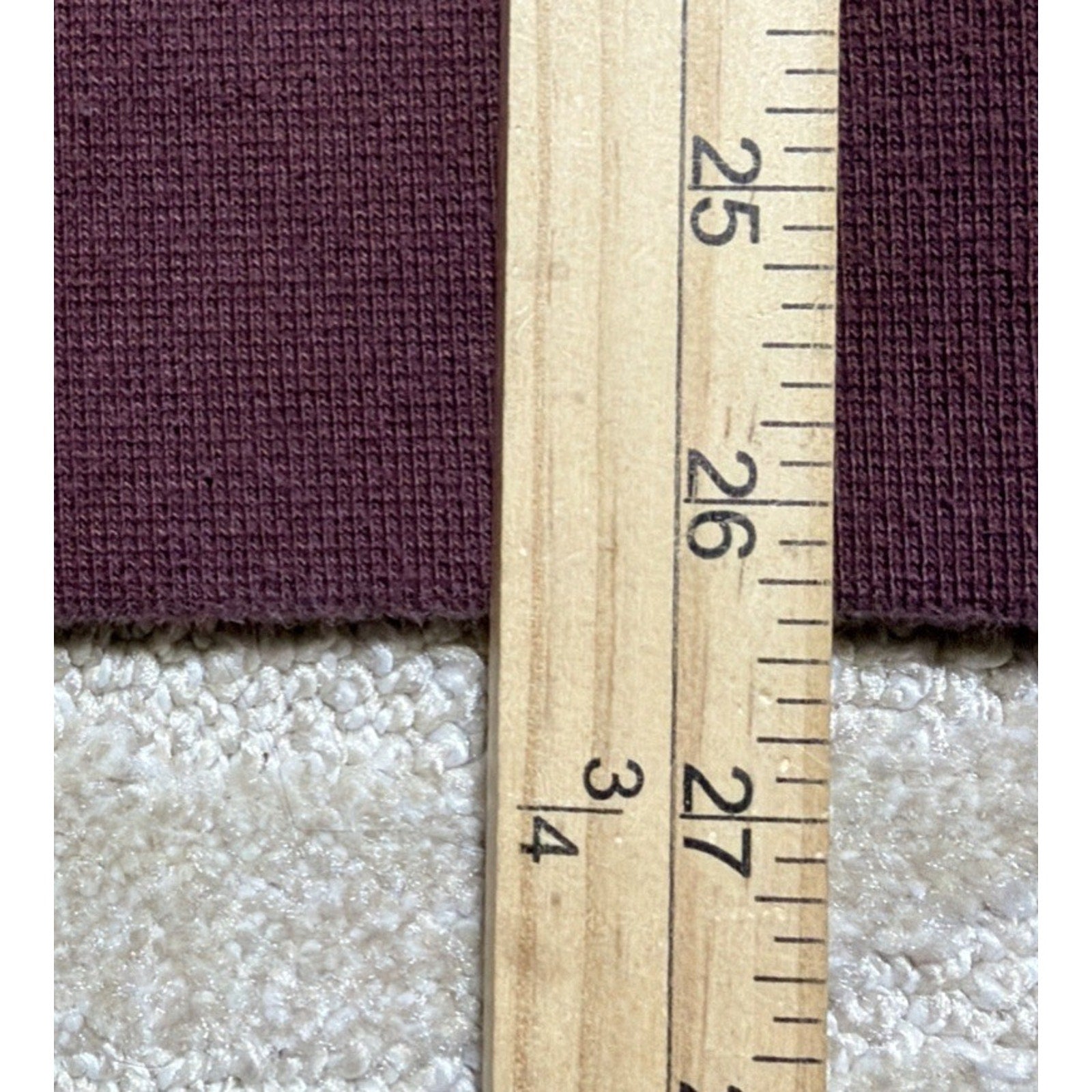 Eddie Bauer Soft Fleece Sweatshirt Shirt Crew Neck Burgundy Men's Size S