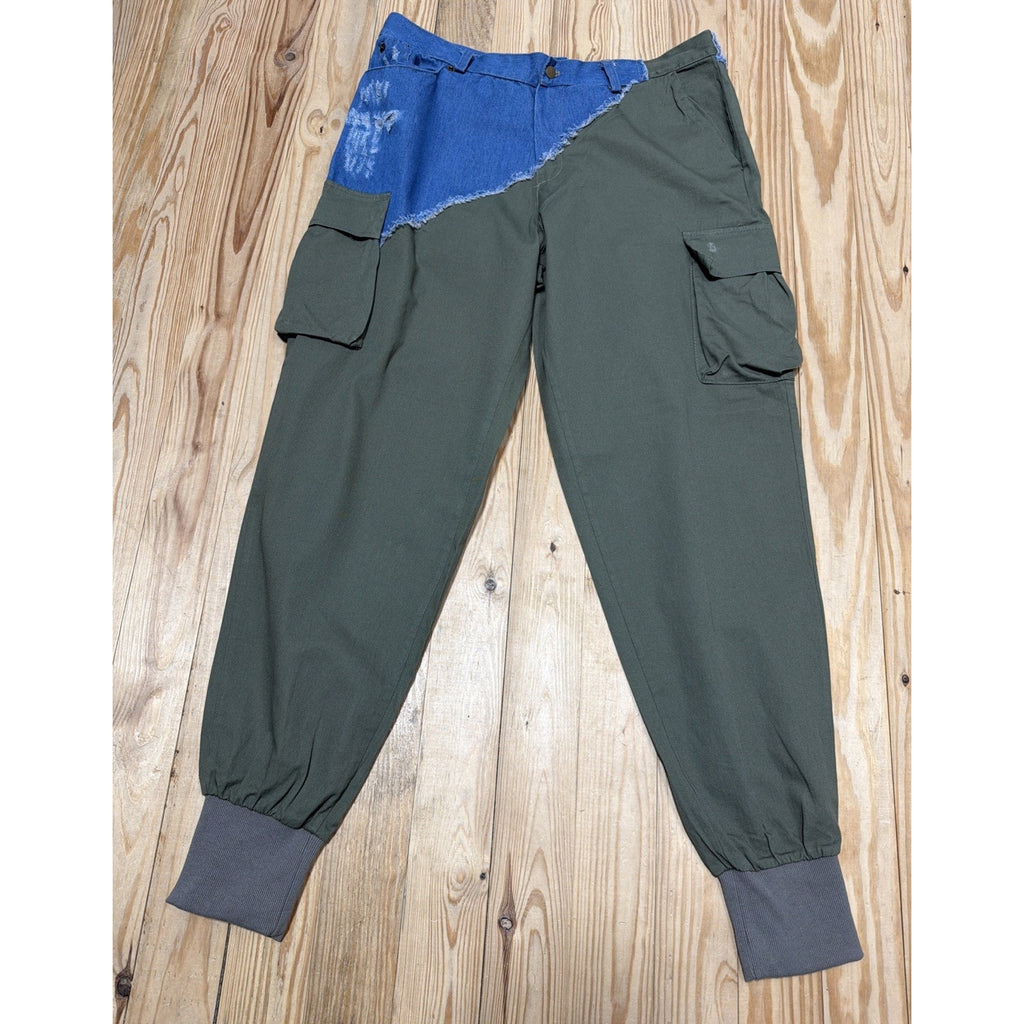 Jogger Mens Size 36 Ripstop Textured Pathwork Cargo Pants
