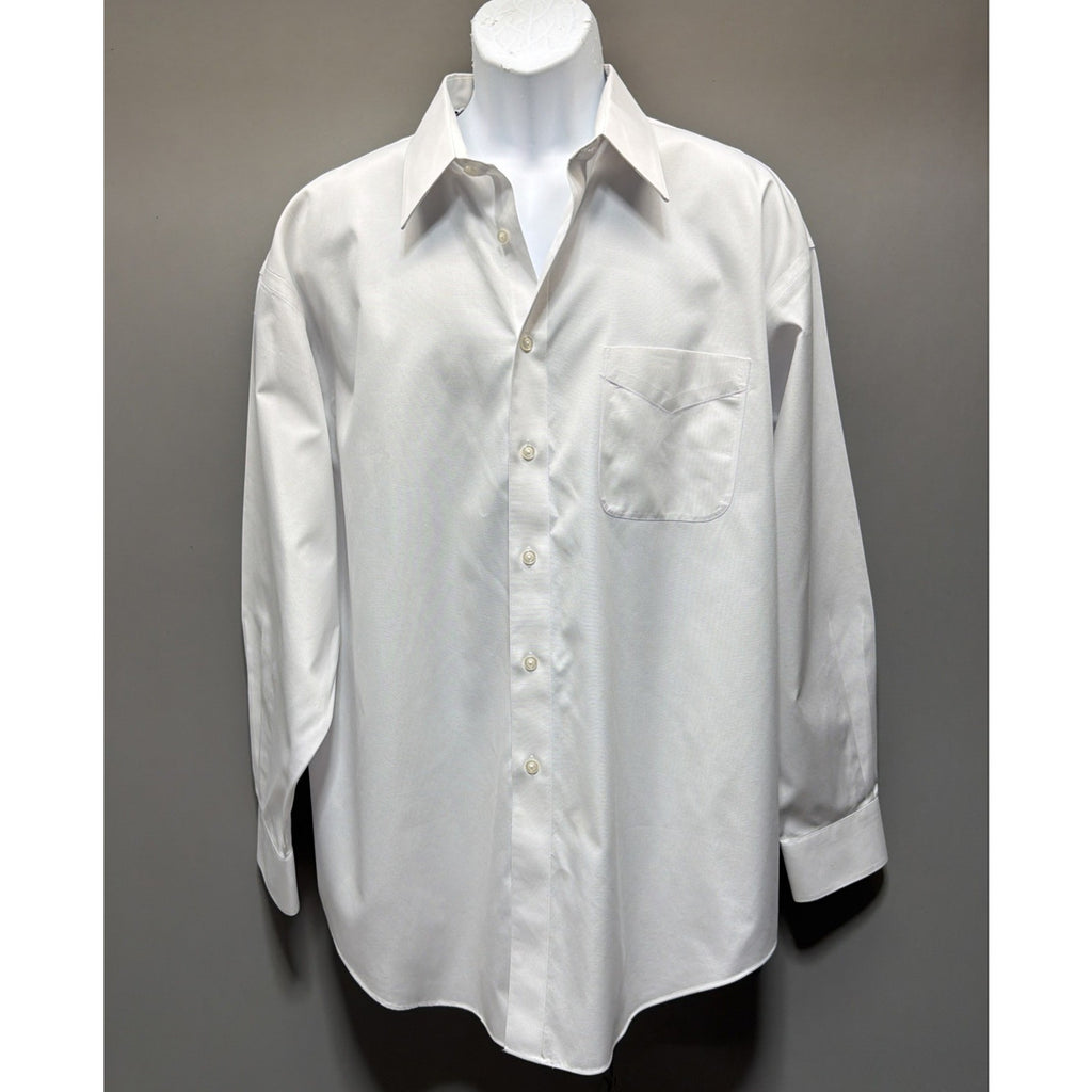 NWT JOSEPH & FEISS INTERNATIONAL 80s 2-Ply NON IRON DRESS SHIRT MENS 17 32/33 XL