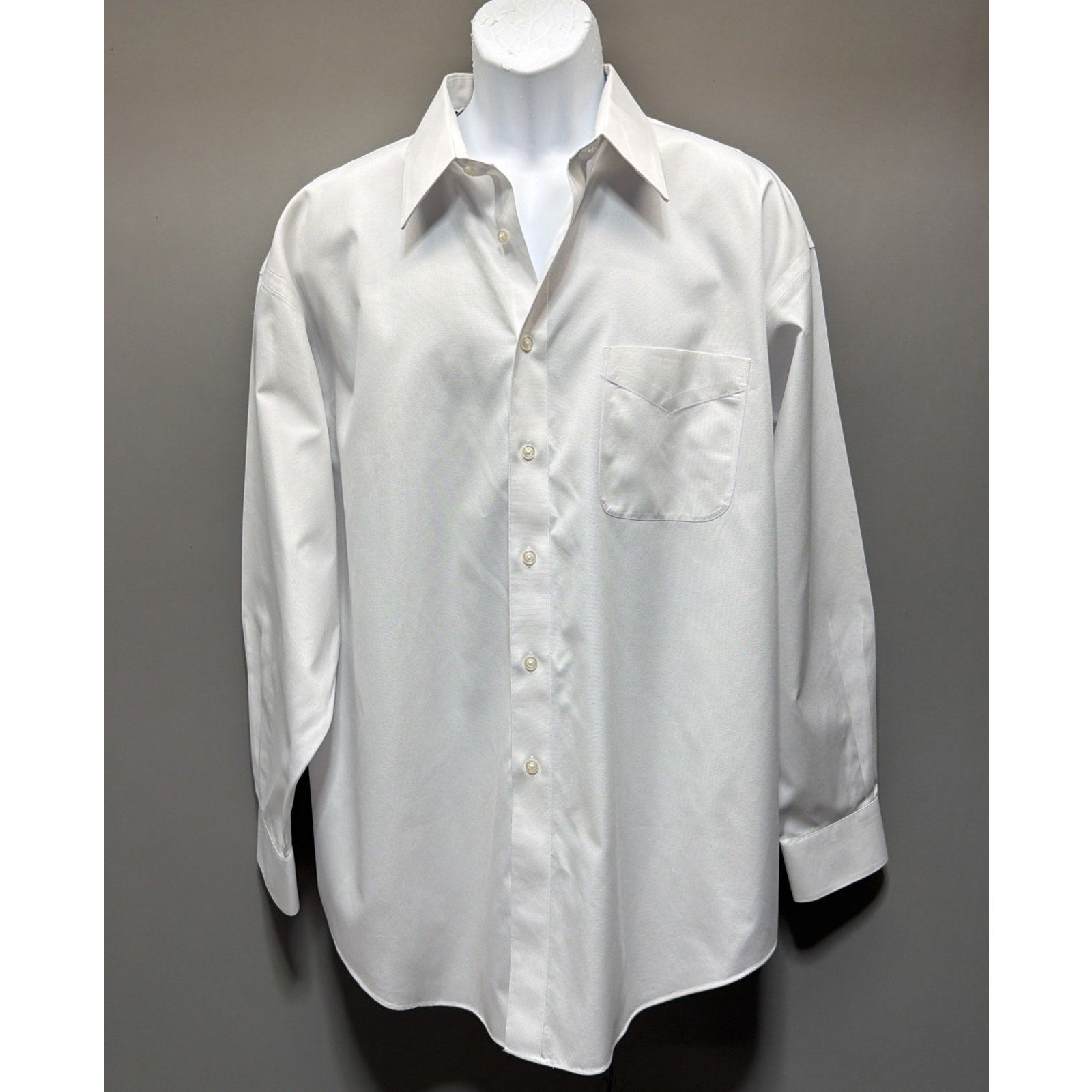 NWT JOSEPH & FEISS INTERNATIONAL 80s 2-Ply NON IRON DRESS SHIRT MENS 17 32/33 XL