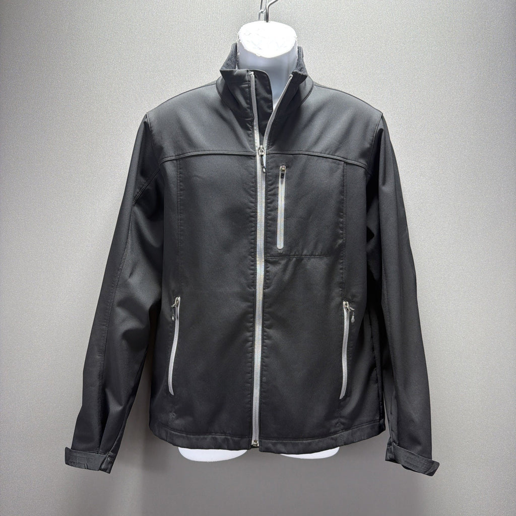 EDDIE BAUER Weather Resistant/Lined Soft Shell Jacket Black Size Small