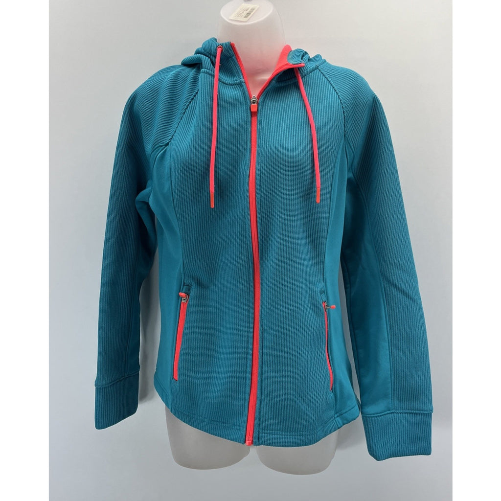 Swiss Tech Women's Waffle Knit Tech Fleece Hooded Jacket M