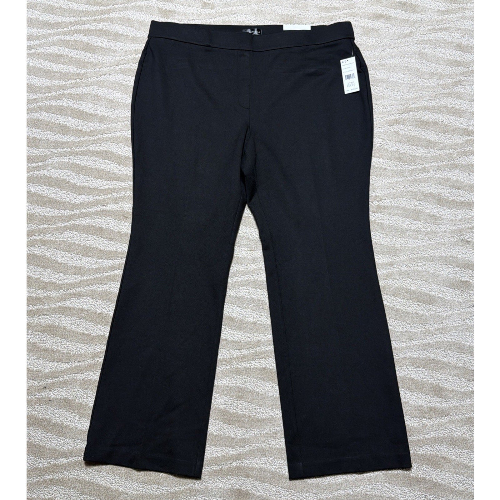 Rafaella The Boot High Rise Pants Women Plus Size 22W Black Pull On Bootcut NWT