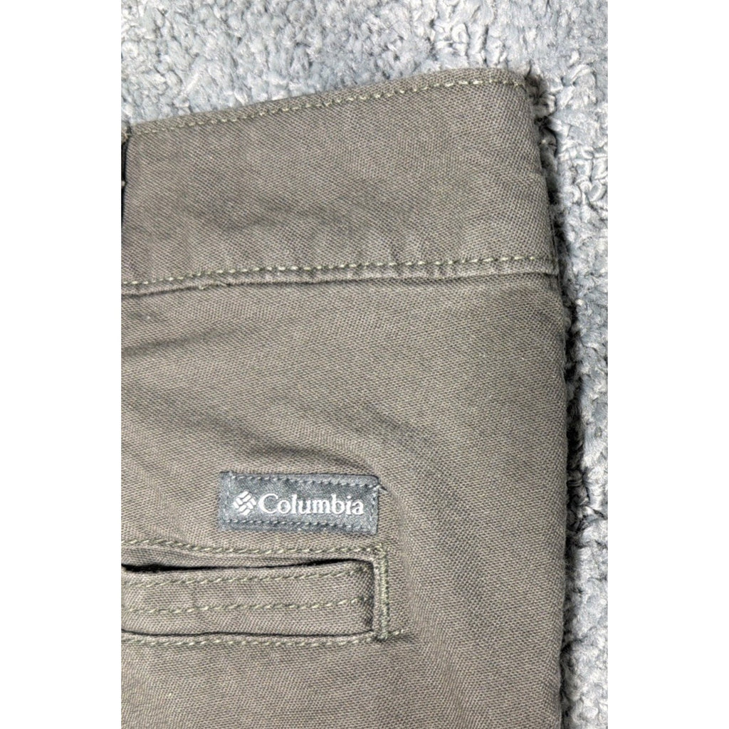Columbia Pants Men’s 40/30 Regular Fit Cargo Green Cotton Stretch Flat Front