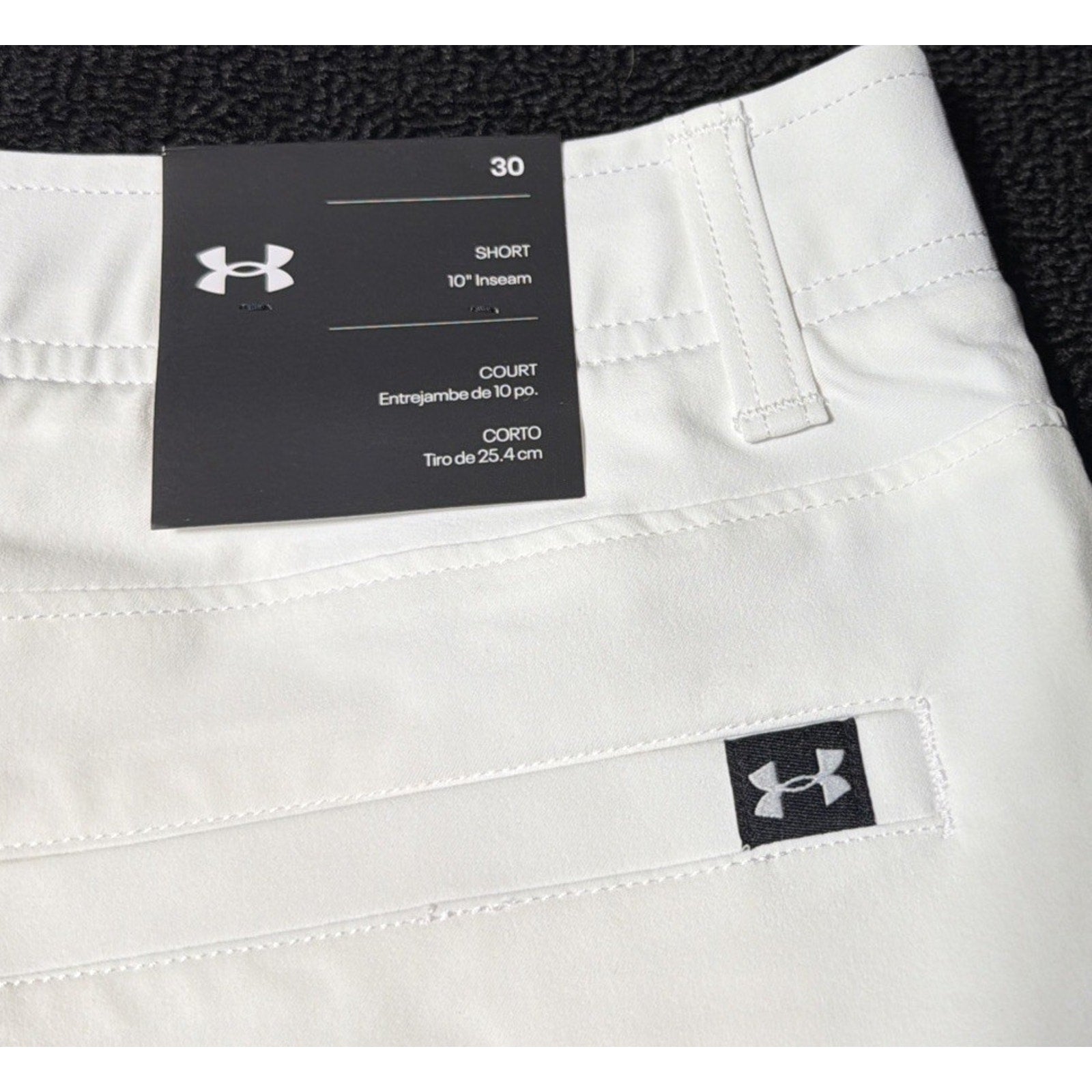 Under Armour Golf Shorts Mens 30 White UA Drive Performance 10" Inseam 1364409