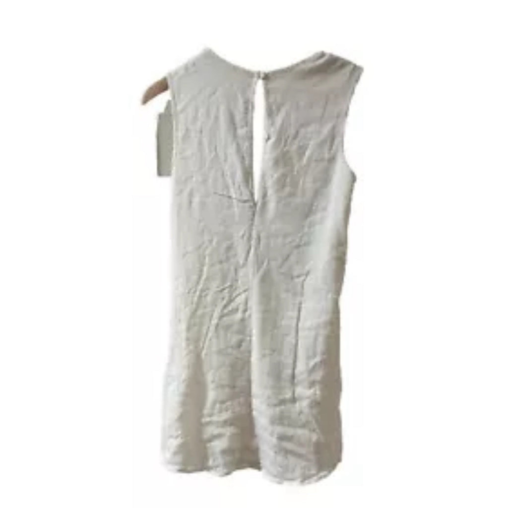 Orange Creek Ivory Sheer Lace Top Sleeveless Tunic Blouse Size Small Laced
