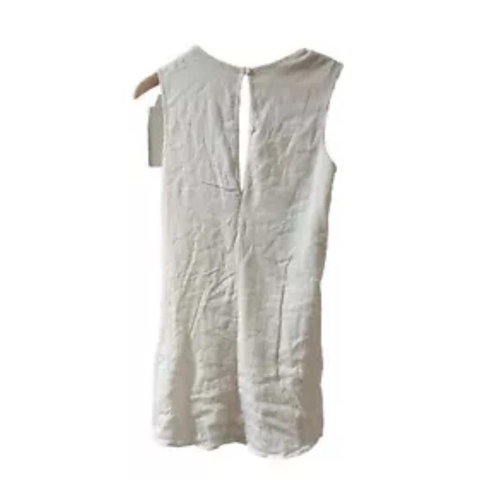 Orange Creek Ivory Sheer Lace Top Sleeveless Tunic Blouse Size Small Laced