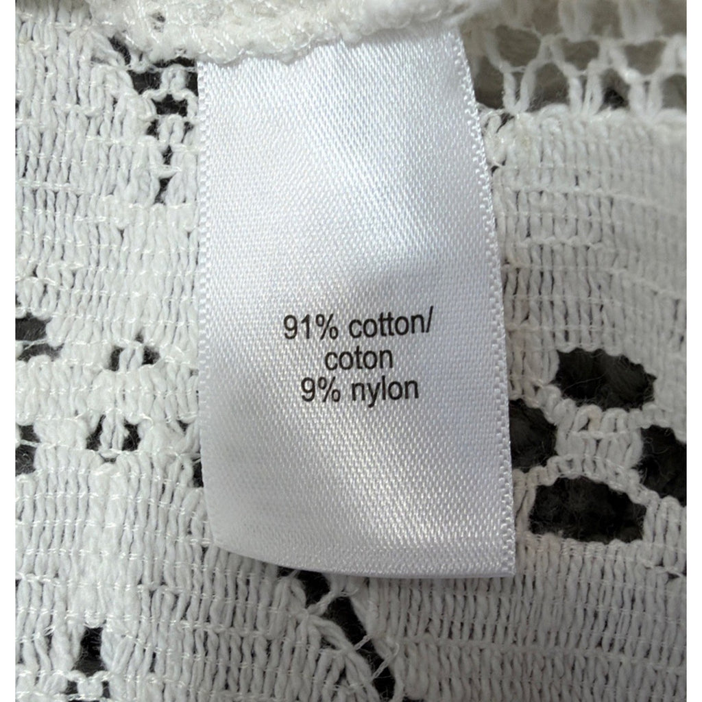 Maurices ALL LACE Embroidered White Lace Cardigan Size Large New
