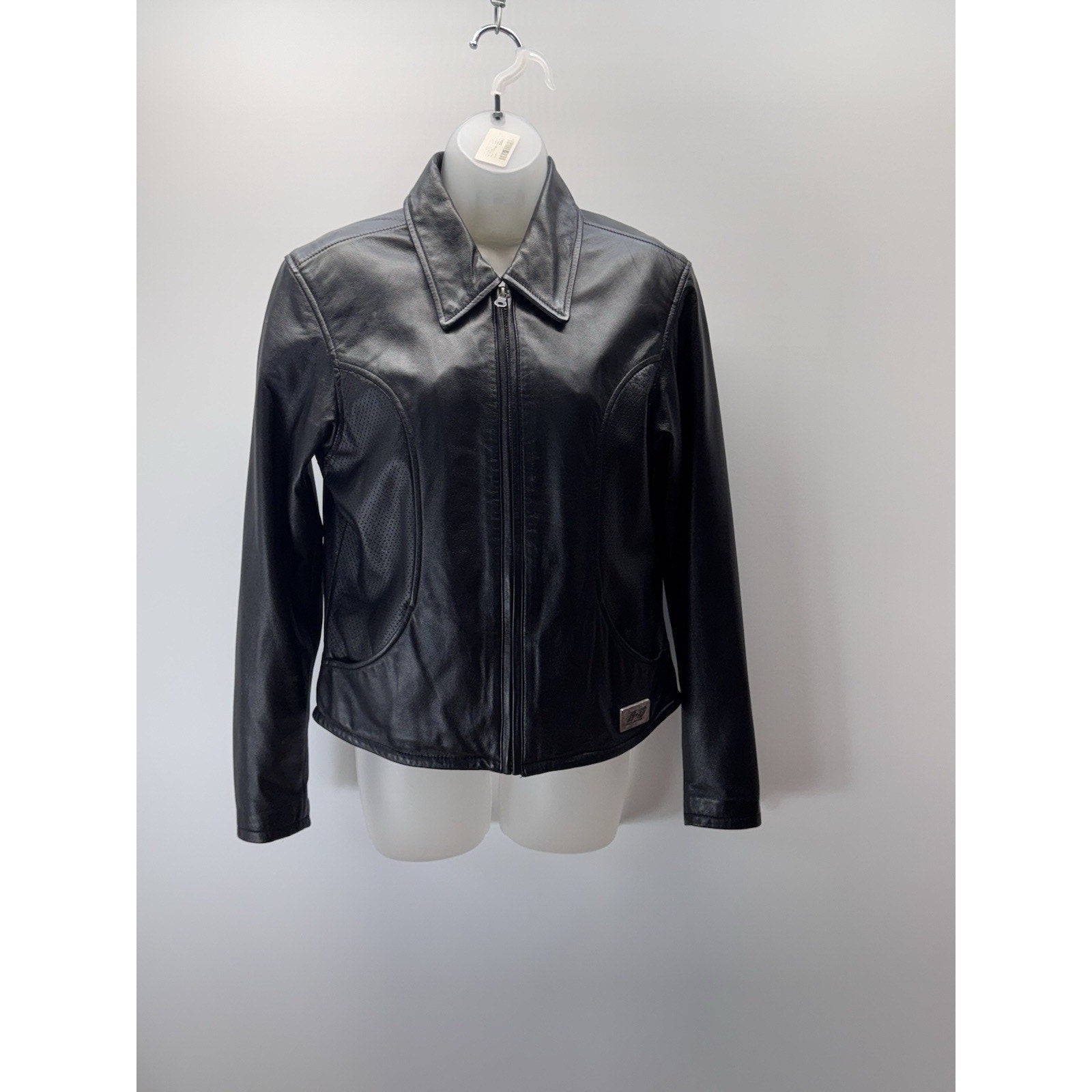 Harley Davidson Womens Leather Jacket Gold Liner Size Medium VGUC