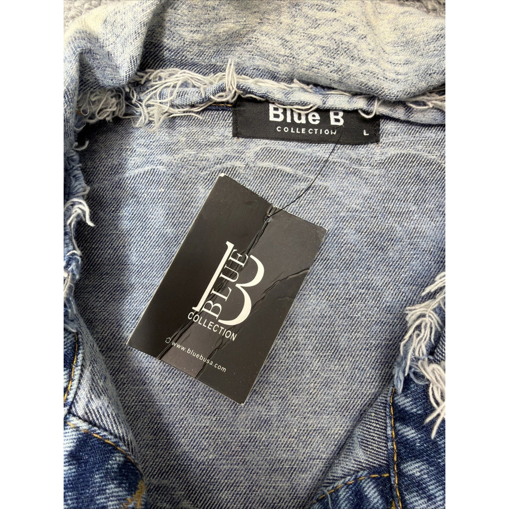 Hard Rock Cafe Bad Girl Vog Paris Catwoman Denim Jean 2 Tone Jacket L New