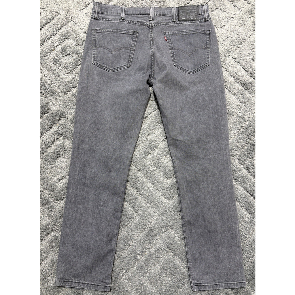 Levi’s 511 Jeans Men’s 38x32 (Actual 36x31) Slim Straight Gray Denim Pants