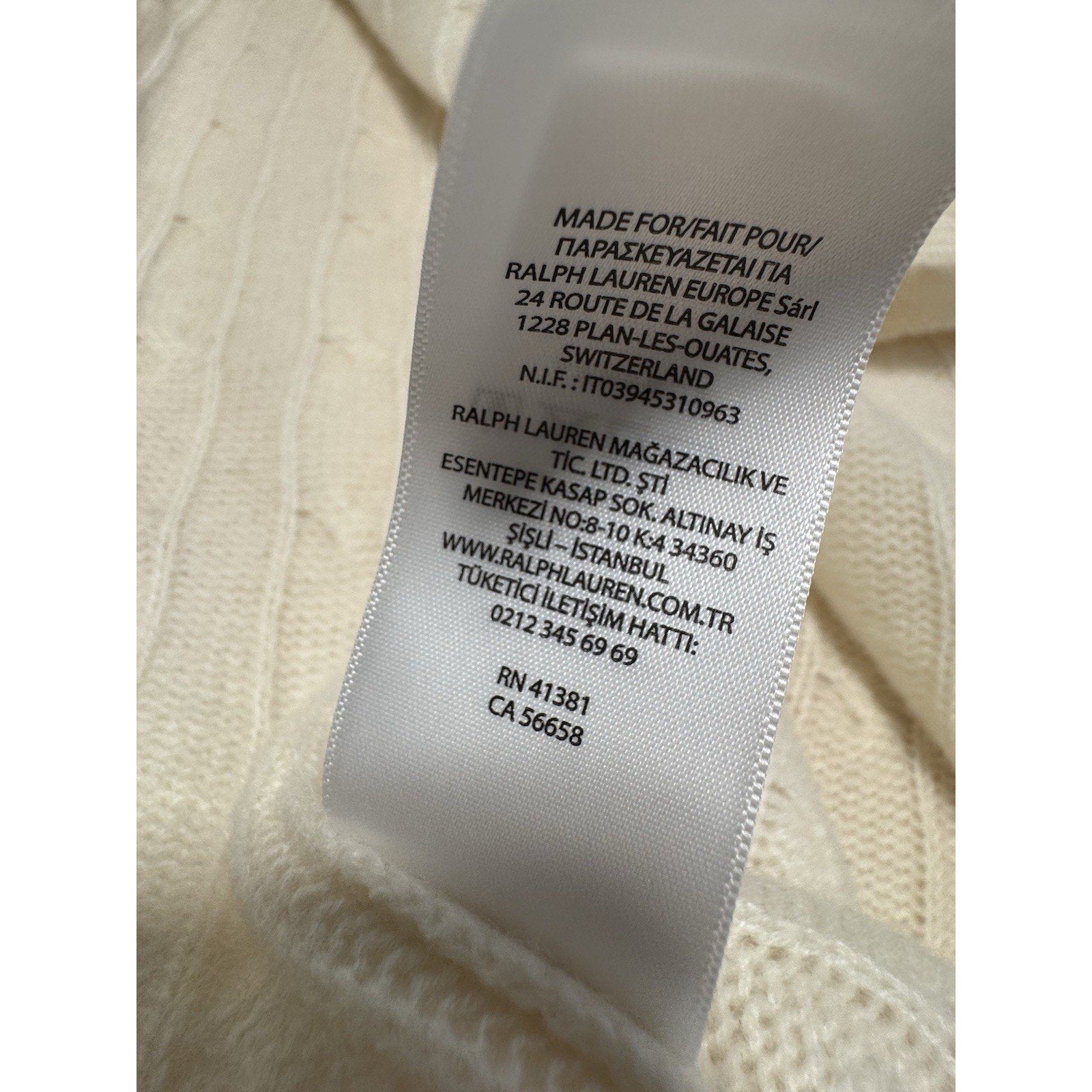 NWT Polo Ralph Lauren 100% Cashmere Cable Knit Draped Open Cardigan Sweater XS
