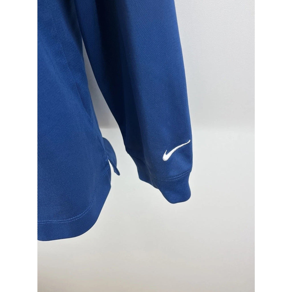 NikeGolf Dri-Fit Shirt Mens L Polo Long Sleeve Navy Nike Swoosh