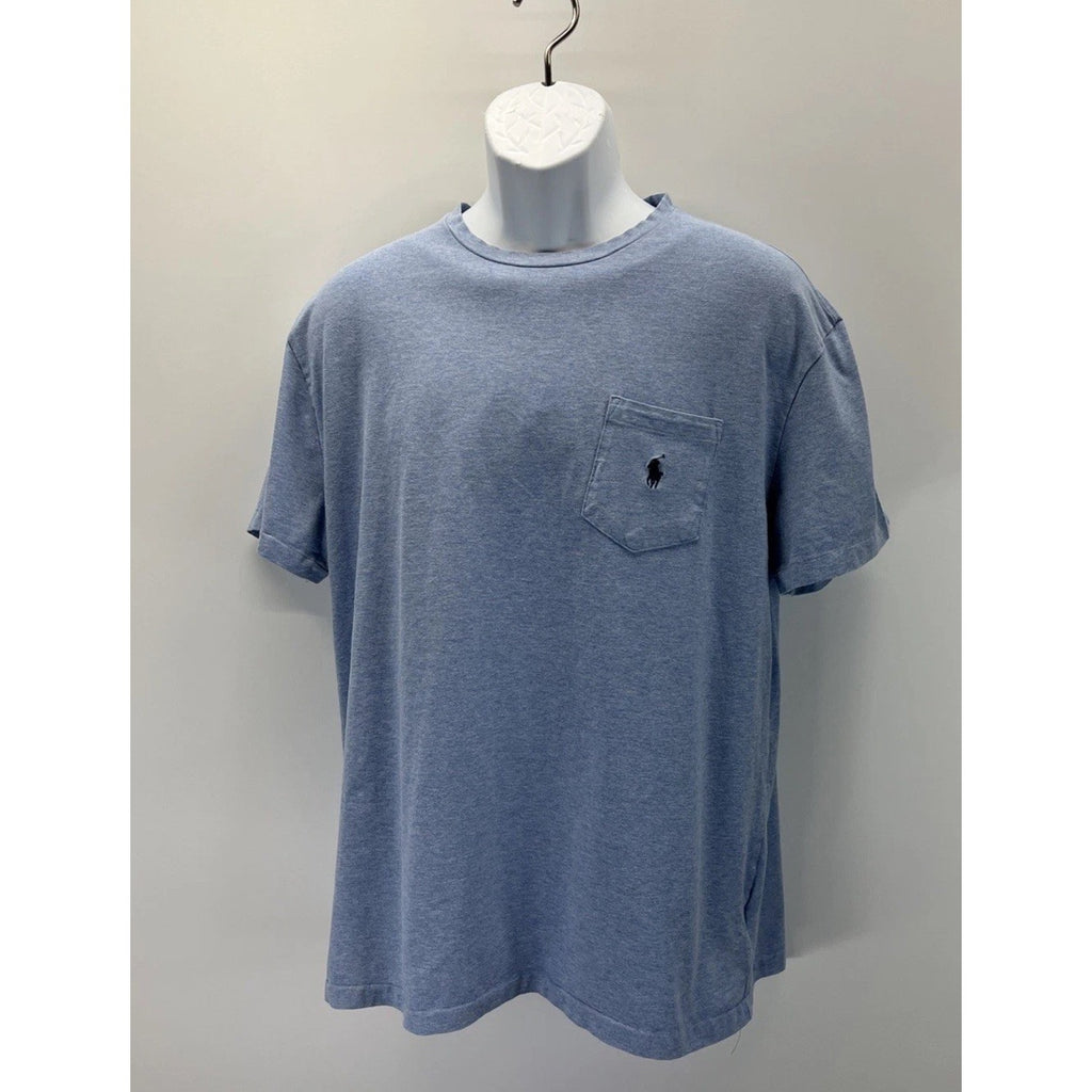 Polo Ralph Lauren Men's Crew Neck Short Sleeve Classic T-Shirt, Blue, Size L