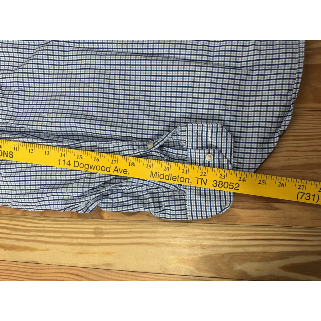 Tommy Hilfiger Men's Button Dress Shirt Regular Fit Long Sleeve Blue Medium