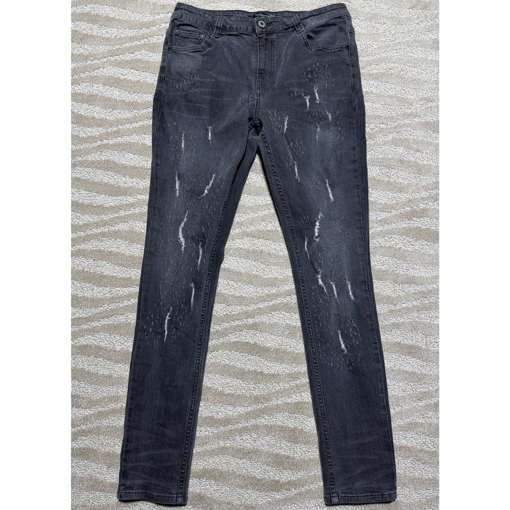 Serenede Men’s Distressed Skinny Stretch Denim Jeans Size 34x32