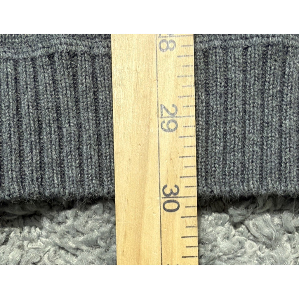 Vintage Y2K GAP Pullover 100% Cotton Sweater XL Gray neck Preppy Minimalist 2003