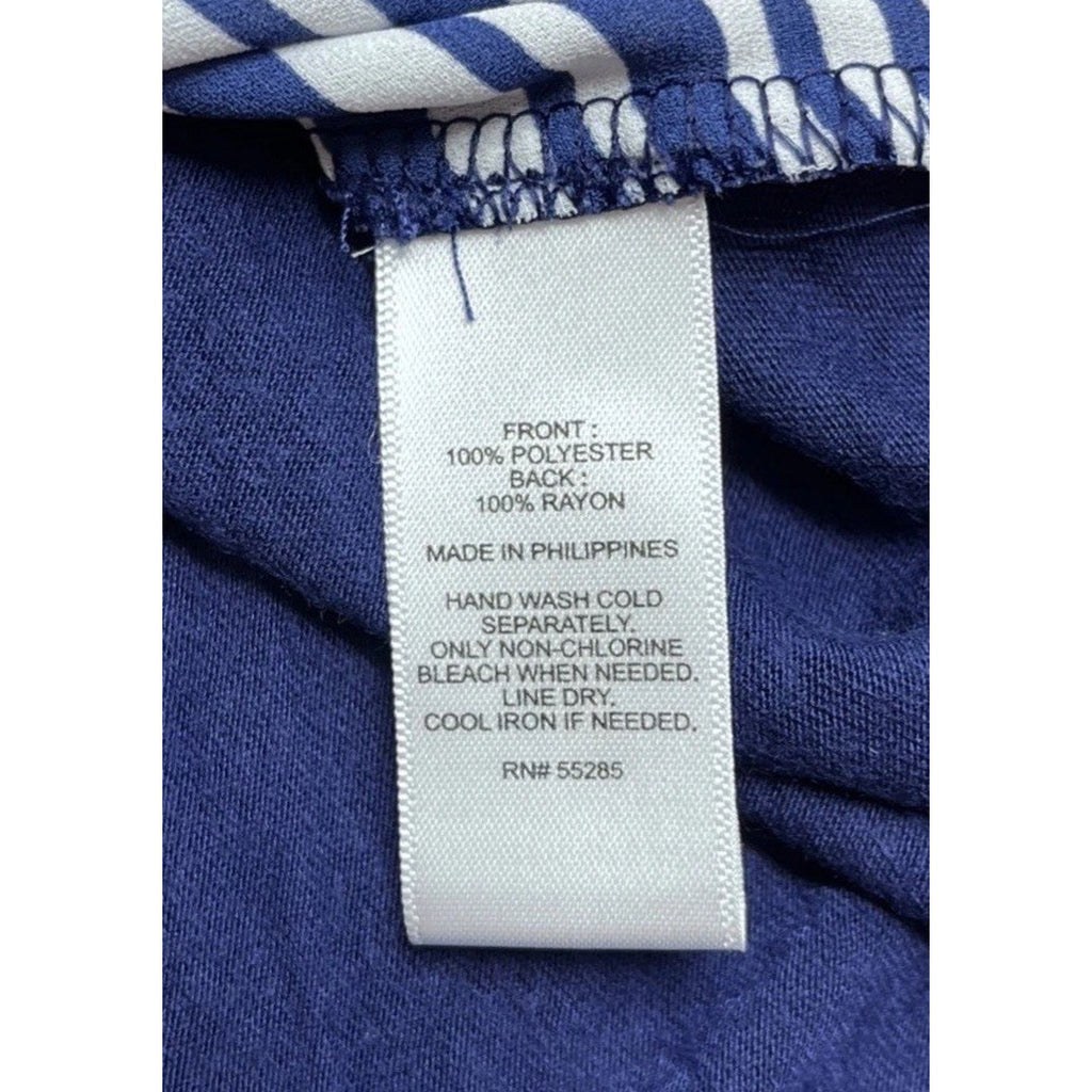Express Women's Orange Blue White Sleeveless Striped Blouse Tank Size Small