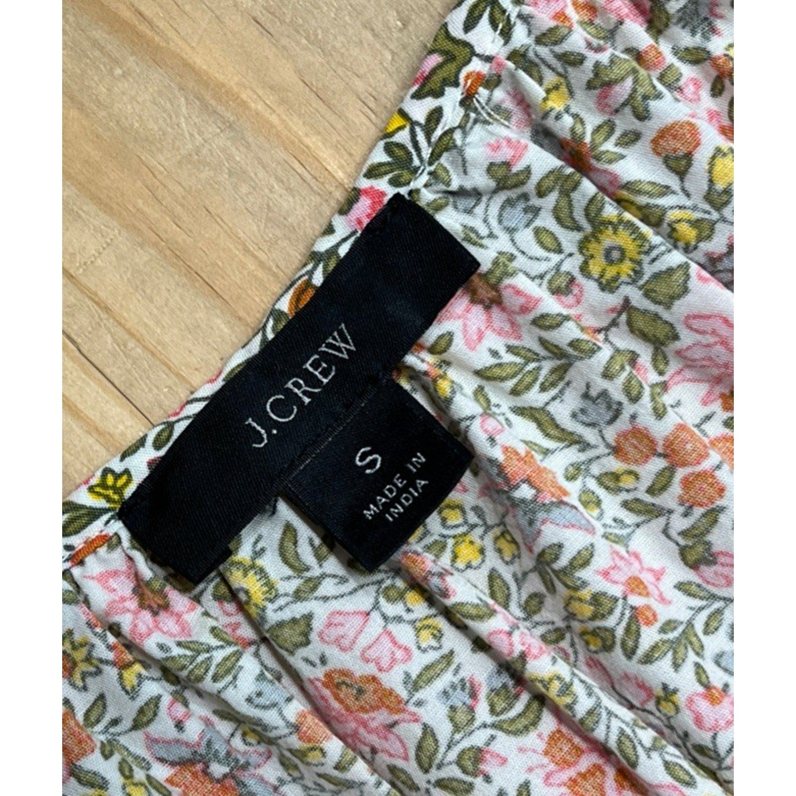 J.Crew Cinched-waist Puff-sleeve Smocked Cottagecore Peasant Dress Sz S Floral
