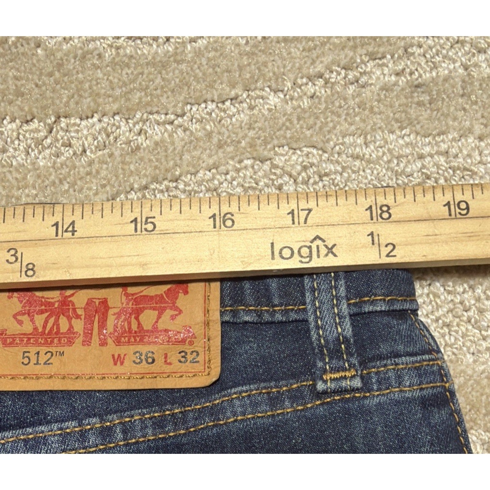 Levi’s 512 Slim Taper Stretch Denim Jeans Men’s Size 36x32 NWOT