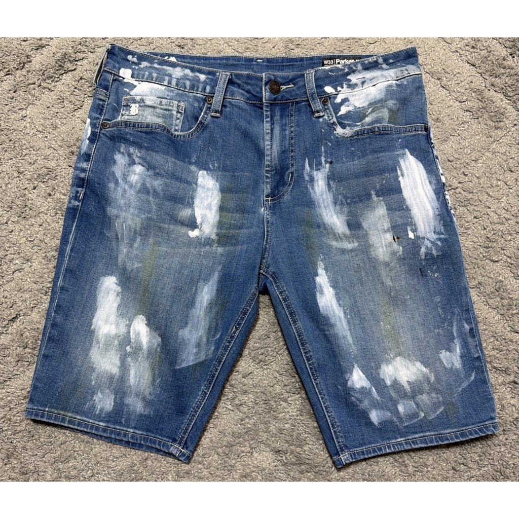 Buffalo David Bitton Men's 10" Parker X Slim Fit Stretch Denim Jean Shorts 33