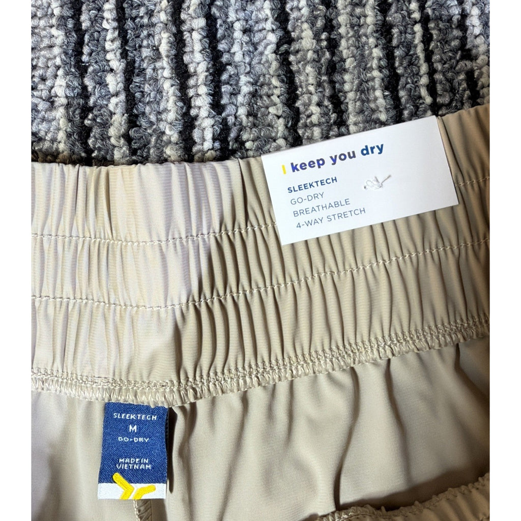 Old Navy High Rise Cargo Sleektech Pants Women’s M Beige GoDry 4 Way Stretch NWT
