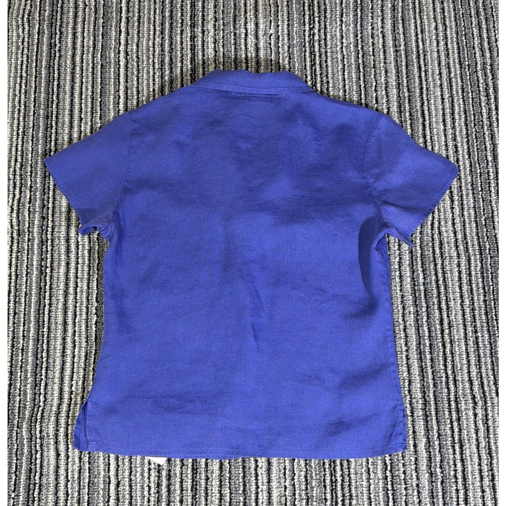 Vintage 90s Harold’s Women’s 8 Shirt 100% Linen Button Down Short Sleeve NWT