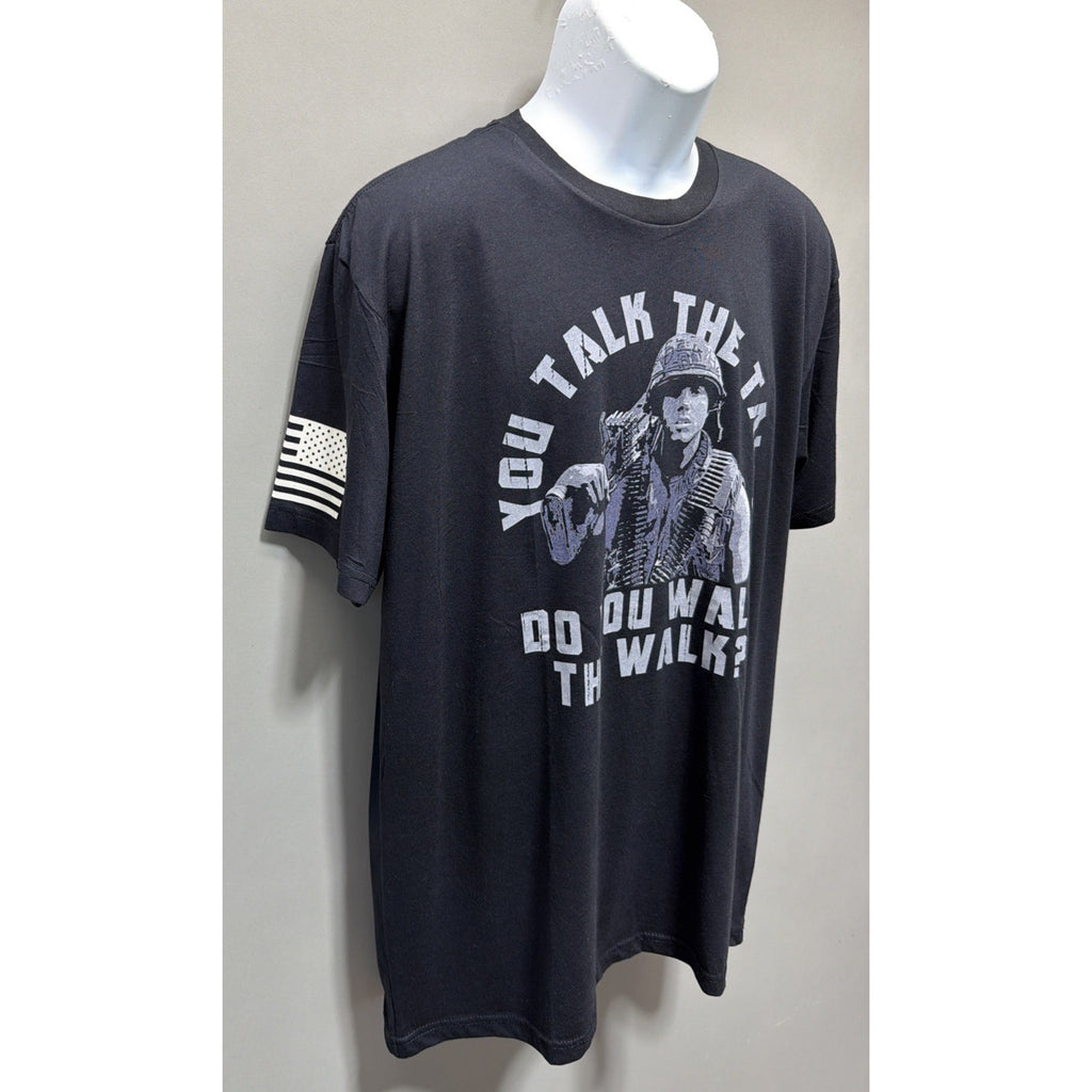 Mens Black Grunt Works You Talk The Talk Do You Walk The Walk Shirt XL Made USA