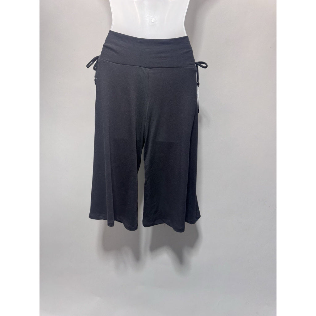 IZ Byer Black Wide Leg Pants Girls Medium 10-12 NWT Pull On Gaucho Culotte