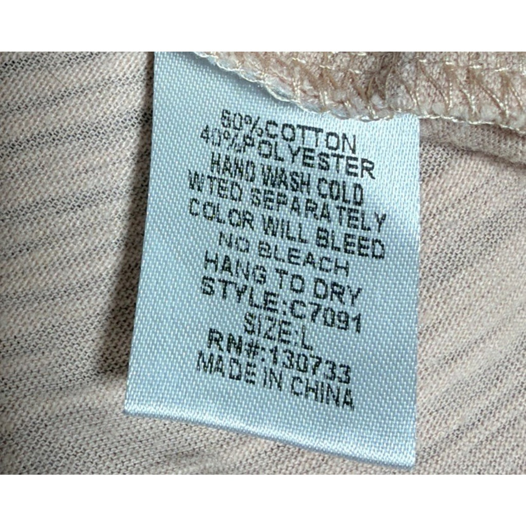 UMGEE USA Sz L Baby Doll Tunic Top Pastel Pink Lace Romantic Lagenlook