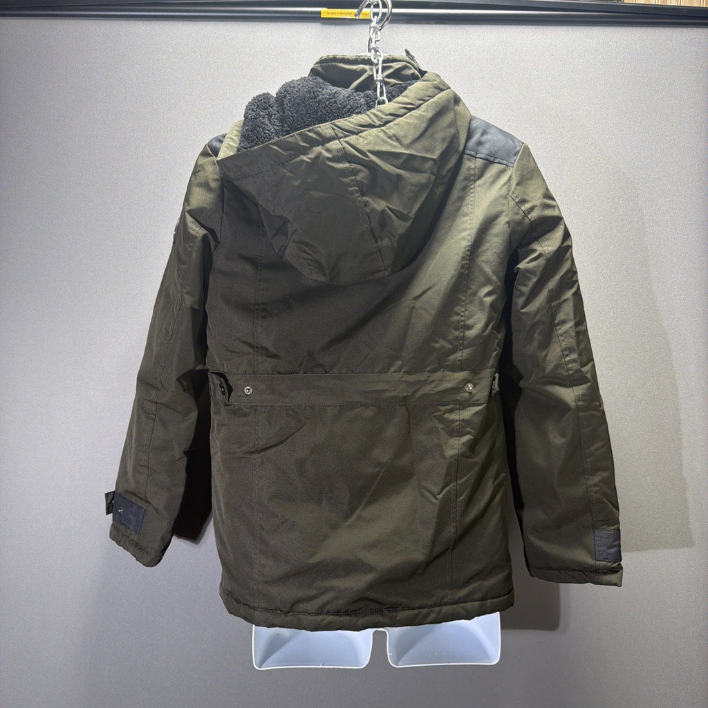URBAN REPUBLIC WATERPROOF QUILTED LINED PARKA JACKET FAUX FUR HOODED BOYS L